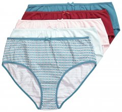 Ulla Popken 851725 Wzorzyste majtki 5 szt. Liliowa