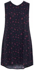 Ulla Popken 852824 Sukienka w kwiaty Czarna