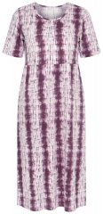 Ulla Popken 852854 Sukienka midi w paski Brązowa