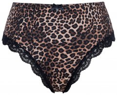 Ulla Popken 853106 Stringi w zwierzęcy wzór Czarna