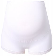 Ulla Popken 853631 Majtki ciążowe z koronką Biały