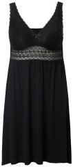 Ulla Popken 855428 Negliż z koronką Czarna