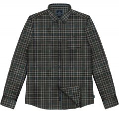Double Outfitters FS-5230 Koszula w kratę Ciemnozielony/Beżowy