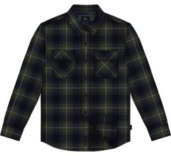 Double Outfitters GS-5233 Koszula flanelowa Oliwkowy/Niebieski