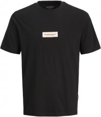 Jack & Jones Split Fakestitch Branding T-Shirt Black