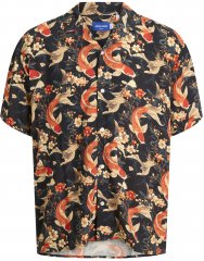 Jack & Jones Tokyo wzorzysta koszula hawajska ciemnobrązowa