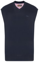 Kam Jeans V-neck Knitted Vest Navy
