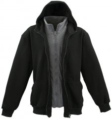 Lavecchia 109 Two-in-one Zipper Hoodie Black/Charcoal