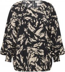 Kaffe Curve Olla Bluzka z długim rękawem Czarny