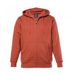 JP1880 Hoodie With Zipper Brick Brown