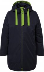 Ulla Popken HYPRAR Triple Function Contrast Trim Quilted Lining Jacket Navy