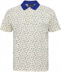 North Latitude Polo Pique Printed Off-White TALL