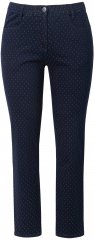 Ulla Popken Polka Dot Stretch Fit Jeans Denim Blue