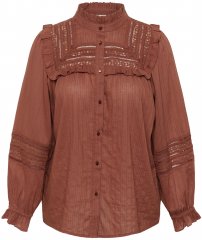 Kaffe Curve Jessa Shirt Henna Brown