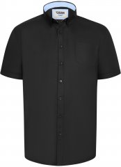 D555 James Koszula Oxford Z Krótkim Rękawem TALL Czarna