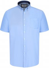 D555 James Koszula Oxford Z Krótkim Rękawem TALL Błękitna