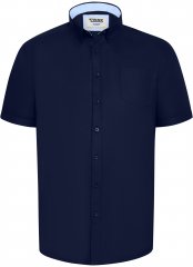 D555 James Koszula Oxford Z Krótkim Rękawem TALL Granatowa