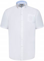D555 James Koszula Oxford Z Krótkim Rękawem TALL Biała