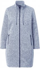 Ulla Popken Longline Knit Fleece Jacket Sky Blue