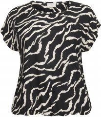 Kaffe Curve Sonna Stanley Top Czarny/Antique print zebra