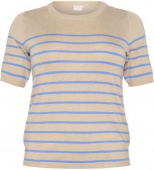 Kaffe Curve Lizzy Sweter w paski Beżowy/Niebieski