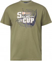 North Latitude 61119 T-Shirt Z Nadrukiem Oliwkowy