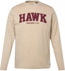 JP1880 T-Shirt Long Sleeve Hawk Off-White TALL