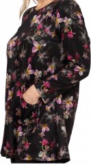 Scandinavian Caramel Flowers Tunic Red and Pink