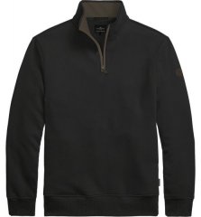 Double Outfitters MTOP-1163 Bluza z krótkim zamkiem Czarny