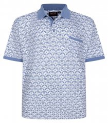 Espionage P231 Koszulka polo z geometrycznym nadrukiem niebieski/biały