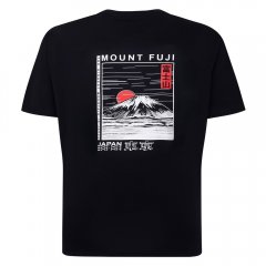 Espionage T422 Koszulka z Nadrukiem Mount Fuji Granatowy