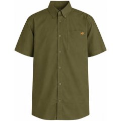 Motley Denim Zagreb Koszula z krótkim rękawem Ciemny khaki