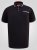 D555 Potts Jersey Polo With Jacquard Collar & Cuffs Czarny - Koszulki polo - Koszulki Polo 2XL-8XL