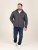 D555 Conrad Detachable Hood Bonded Fleece Zip Through Hoody Granatowy - Bluzy & bluzy z kapturem - Bluzy & Bluzy z kapturem 2XL-12XL