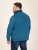 D555 Conway 1 1/4 Zip Neck Fleece Sweatshirt With Bear Logo Teal - Bluzy & bluzy z kapturem - Bluzy & Bluzy z kapturem 2XL-12XL