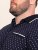 D555 Reid AOP Polo With Jacquard Collar, Pocket And Cuffs Granatowy - Koszulki polo - Koszulki Polo 2XL-8XL