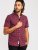 D555 Hillcrest S/S Micro Ao Print Shirt Burgundy - Koszule - Koszule 2XL-10XL
