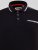D555 Potts Jersey Polo With Jacquard Collar & Cuffs Czarny - Koszulki polo - Koszulki Polo 2XL-8XL