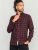 D555 Holton Dark Red Checked Flannel Shirt - Koszule - Koszule 2XL-10XL
