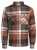 Jack & Jones Darren Flannel Overshirt brązowa - Koszule - Koszule 2XL-10XL