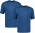 Adamo Marlon Comfort fit 2-pack T-shirt Denim Blue - Koszulki - T-shirty meskie Duże Rozmiary - 2XL-14XL