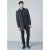 D555 Terry Checked Overcoat Charcoal - Kurtki Męskie Duże Rozmiary - Kurtki Duże rozmiary 2XL-8XL