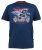 D555 BRADFORD Skeleton Biker Printed T-Shirt Navy - Koszulki - T-shirty meskie Duże Rozmiary - 2XL-14XL
