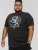 D555 CORTEX California Snake Printed Crew Neck T-Shirt Washed Black - Koszulki - T-shirty meskie Duże Rozmiary - 2XL-14XL