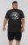 D555 CORTEX California Snake Printed Crew Neck T-Shirt Washed Black - Koszulki - T-shirty meskie Duże Rozmiary - 2XL-14XL