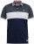 D555 EMERSON Cut And Sew Polo With Jacquard Collar Navy - Koszulki polo - Koszulki Polo 2XL-8XL