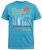 D555 AARON Surfers Paradise Printed Crew Neck T-Shirt Turquoise - Koszulki - T-shirty meskie Duże Rozmiary - 2XL-14XL
