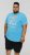 D555 AARON Surfers Paradise Printed Crew Neck T-Shirt Turquoise - Koszulki - T-shirty meskie Duże Rozmiary - 2XL-14XL