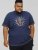 D555 COLIN Born To Rock Printed Crew Neck T-Shirt French Navy - Koszulki - T-shirty meskie Duże Rozmiary - 2XL-14XL