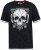 D555 DARREN Skull Printed T-Shirt With Double Layer On Hem & Cuff Black Reno - Koszulki - T-shirty meskie Duże Rozmiary - 2XL-14XL